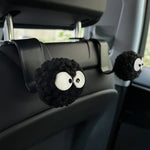 2PCS Cute Cartoon Bear Car Seat Back Hooks Storage Vehicle Headrest Organizer Hanger for Groceries Bag Handbag Car Decoration
