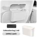 Multifunctional Hanging Car Trash Can with Lid Storage Bin additional angle