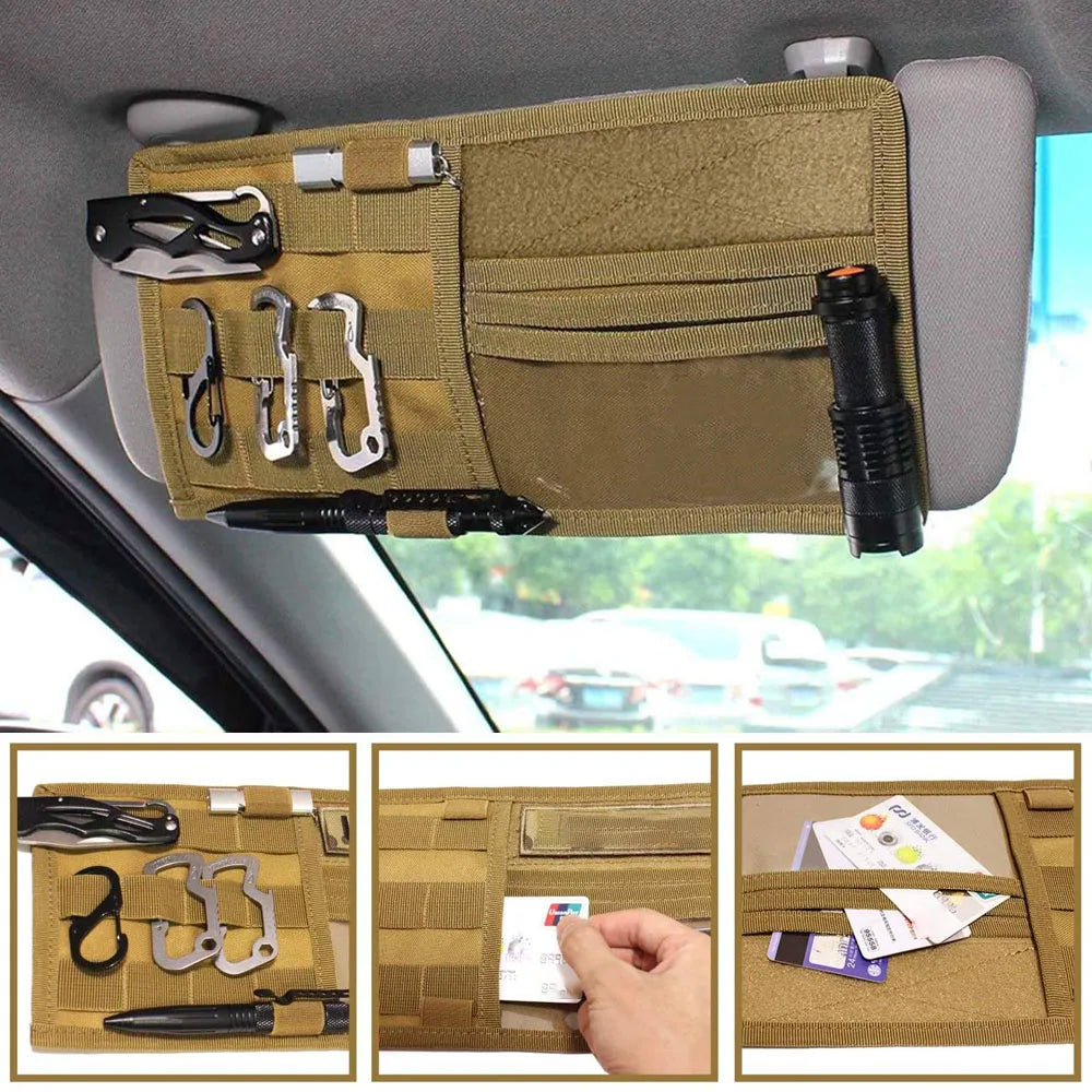 Sun Visor Storage Bag Car Organizer for Pickup Trucks SUVs