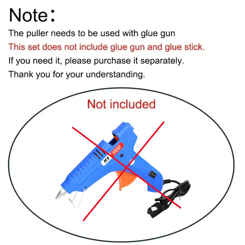 Car Dent Repair Puller Kit With 18pcs Hot Melt Glue Tabs close-up view