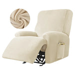 1/2/3 Seater Velvet Stretch Recliner Sofa Cover  Relax Armchair Slipcover Elastic All-inclusive Reclining Sofa Protector