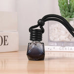 Empty Black Cap Square Car Perfume Bottle | Glass Diffuser Ornament alternate view