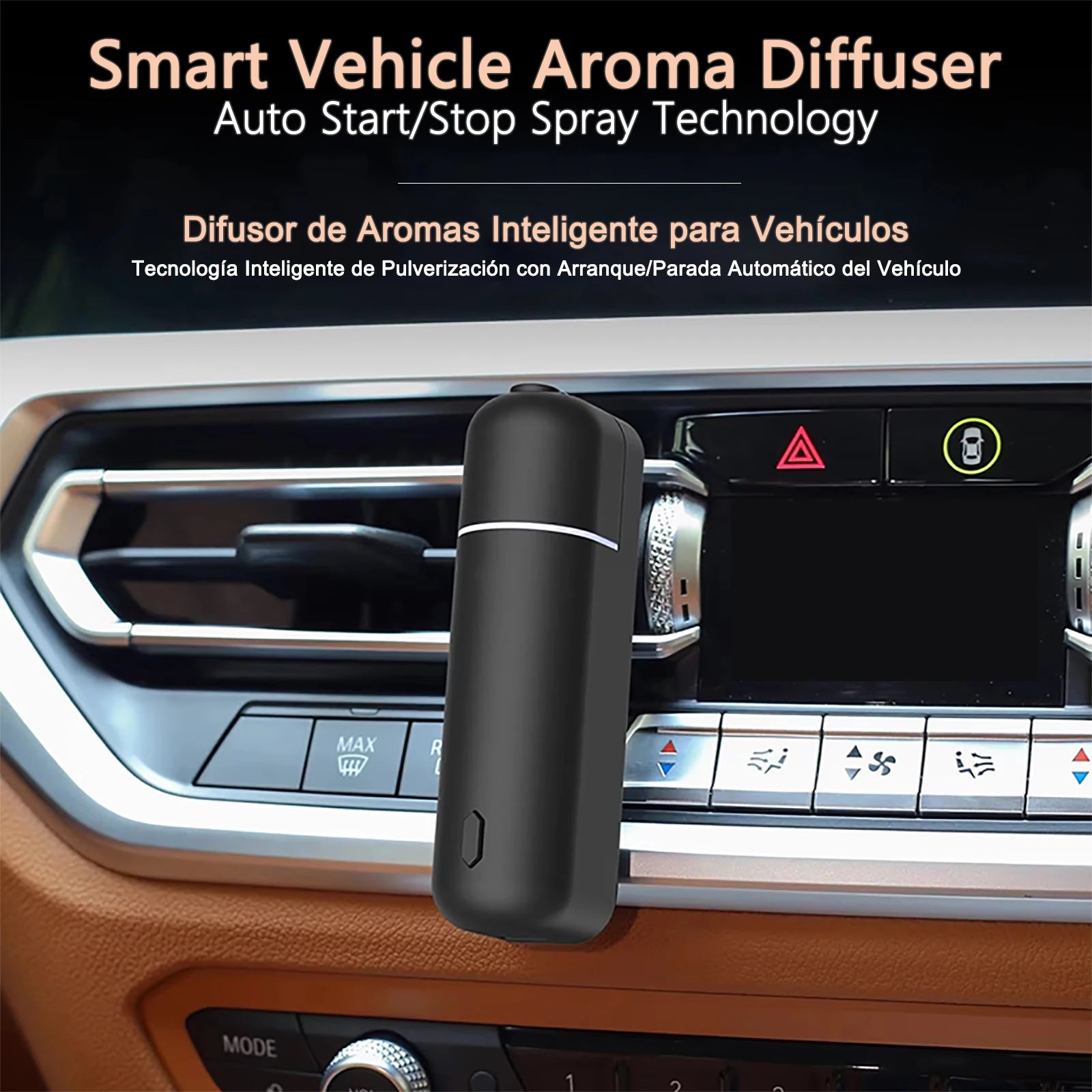 Smart Car Aroma Diffuser Auto Start Stop | Engine Fast Deodorizer Long Lasting Fragrance with 6 Esse