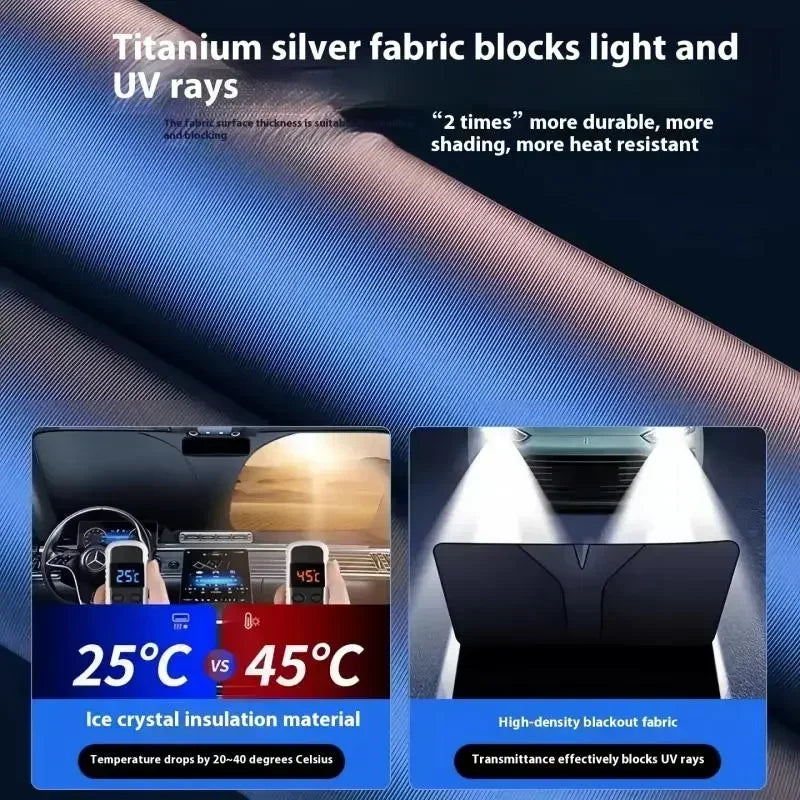 Windshield Sun Shade Cover for Car Dashboard additional angle