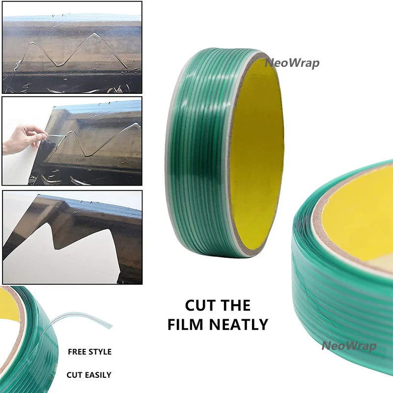 5/10/50M Vinyl Wrap Film Cutting Tape Car Stickers Knifeless Tape Design Line No Knife A detail view
