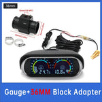2 in 1 LCD Digital Display Voltmeter and Water Temp Gauge | Universal Car Truck Gauge close-up view