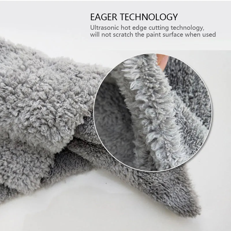 Coral Fleece Microfiber Towel Super Absorbent Car Cleaning Detailing Rag Cloth Auto C lifestyle view
