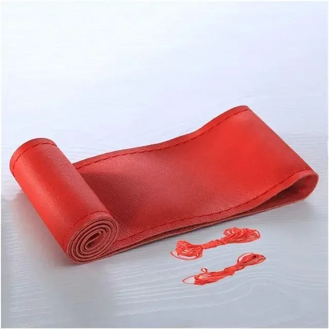 Car Steering Wheel Braid Cover Needles And Thread Artificial Leather Car Covers Suite lifestyle view