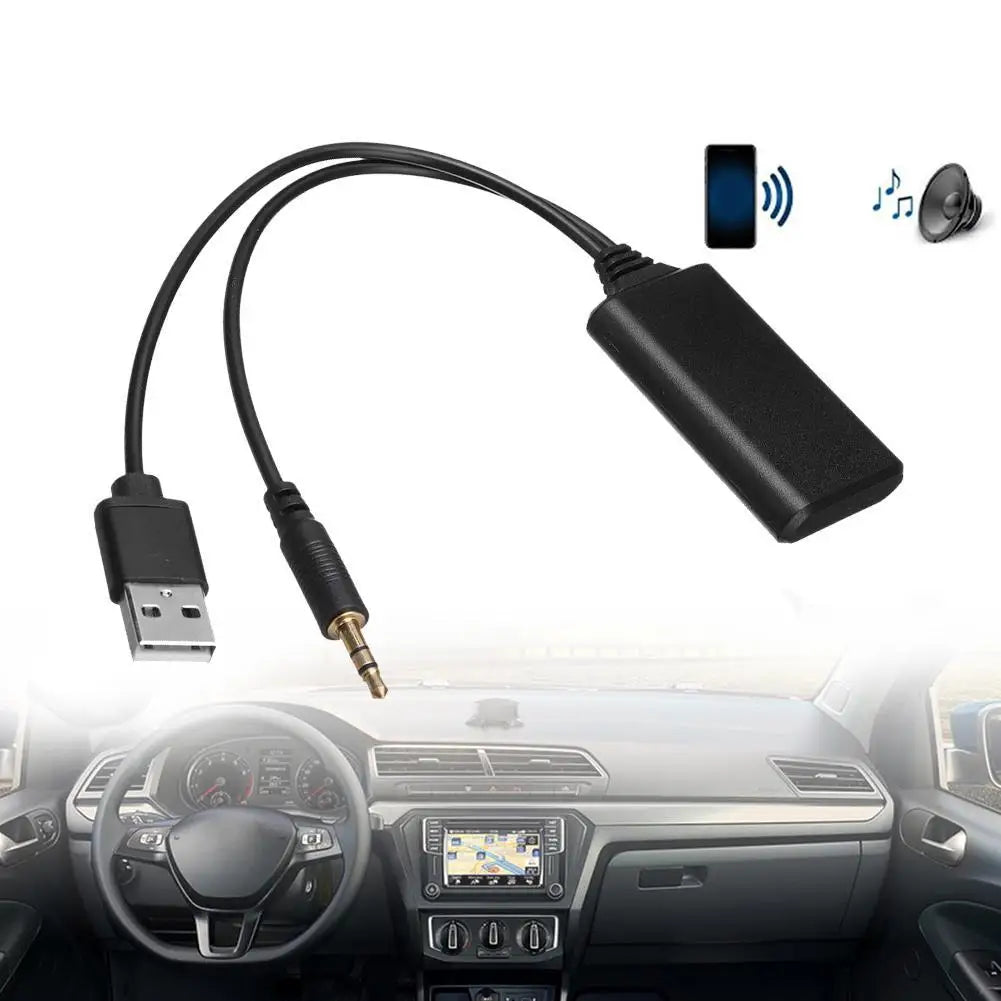 High Quality Universal Car 5V bluetooth Module Adapter Stereo Cable AUX-IN 3.5MM Jack Wi detail view