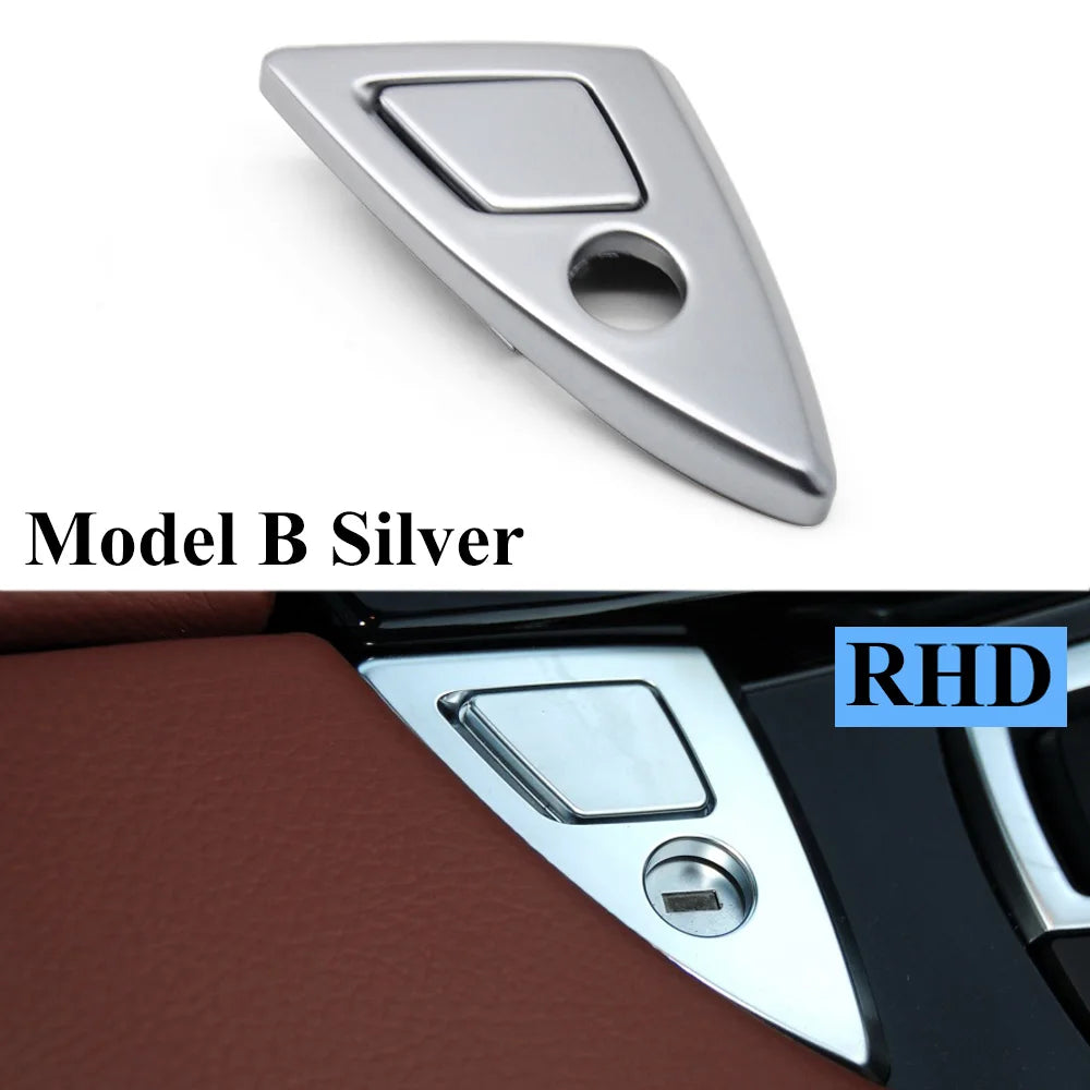 LHD RHD Black Silver Car Central Armrest Glove Box Switch Button For BMW 5 Series F10 F1 detail view