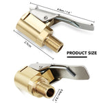 Car Auto Brass 8mm Tyre Wheel Tire Air Chuck Inflator Pump Valve Clip Clamp Connector lifestyle view