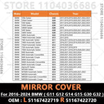 For 2016 2017 2018 2019 2020 2021 2022 2023 2024 BMW 5/6/7/8/M Series G11 G12 G14 G15 G30 G32 Side Wing Rearview Mirror Cover