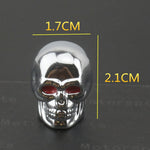 4Pcs Skull Valve Caps ABS Car Wheel Plugs | Tire Valve Covers for Cars Motorcycles additional angle