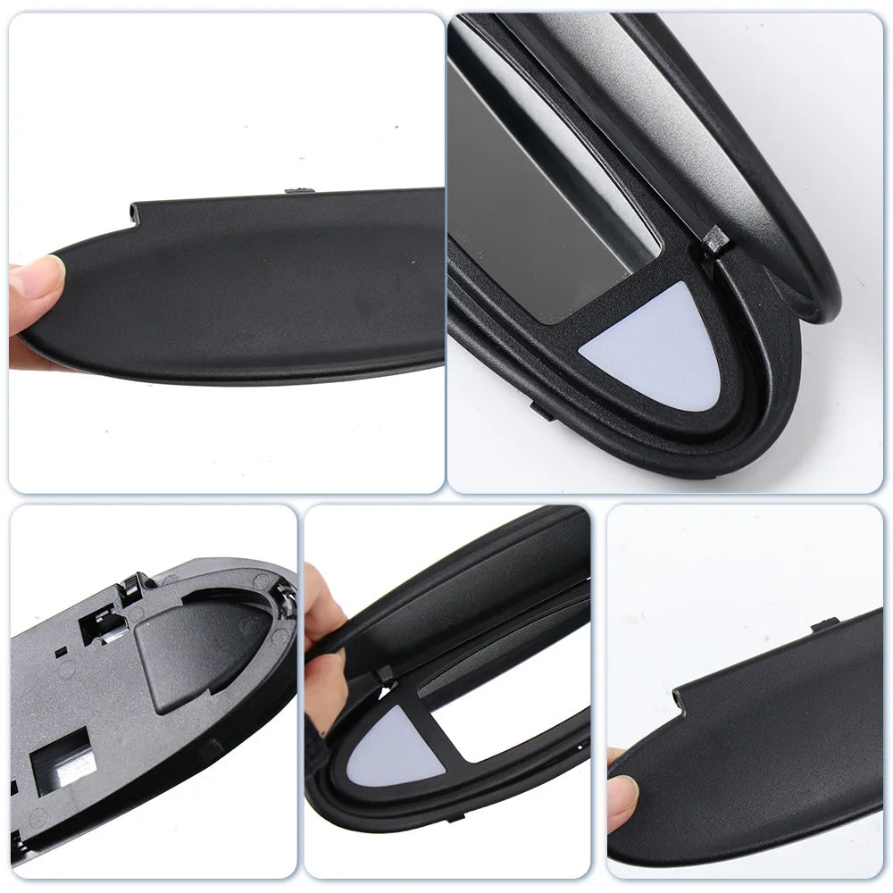Black Sun Visor Vanity Mirror Cover/Accessories For Porsche 911/996/997/986/987 99773103115A12 Makeup Mirror Replacement Parts