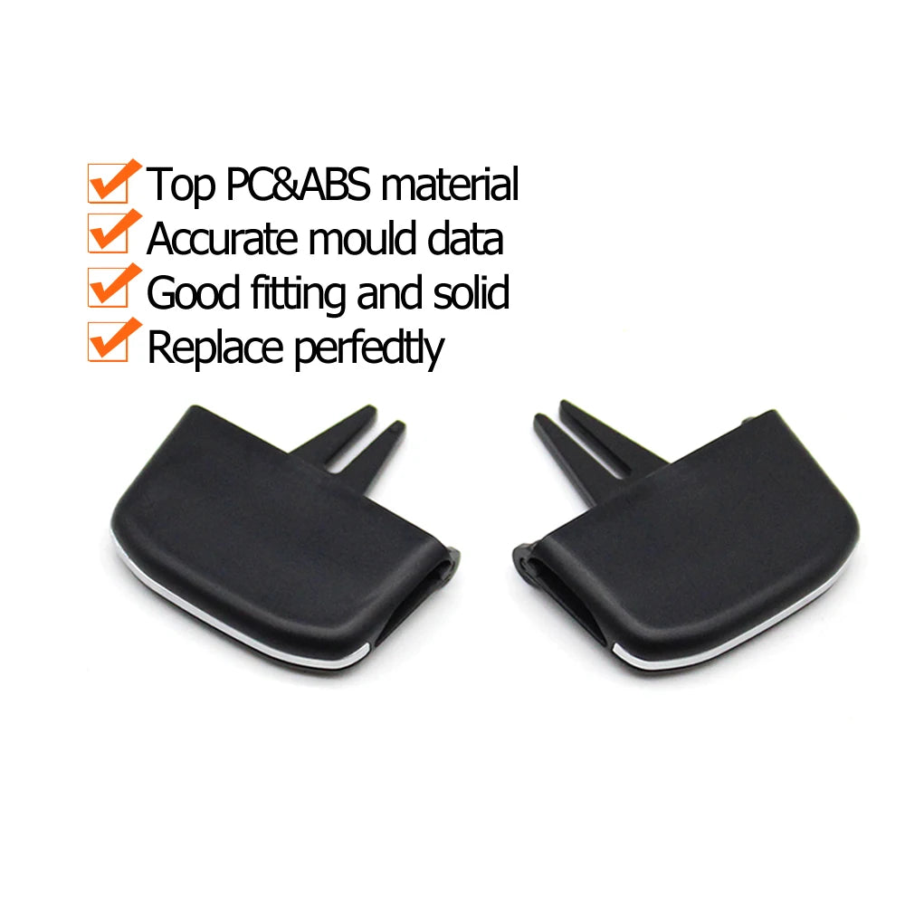 S60 V60 Car Left Right Central Console Air Conditioner AC Vent Outlet Slider Paddle Clip Tab Clip Repair Kit For Volvo 2011-2019