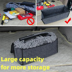 Large anti slip car trunk organizer with compartments for boot storage tool and accessor detail view