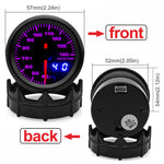 52mm 7 Color LED Car Gauge Set | Boost Water Temp Oil Pressure Voltmeter Air Fuel Ratio detail view