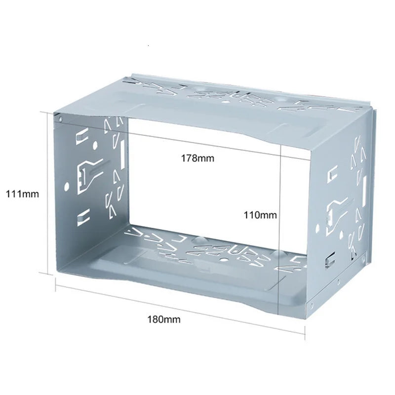 2Din Stereo Radio Cage Frame Unit Universal DVD Player Box Fascia Panel Plate Case Aud close-up view