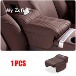 For JETOUR T2 Shanhai T2 2024 2025 2026 Car Armrest Box Height Increase Pad Leather Protective Cover Storage Bag Car Accessories