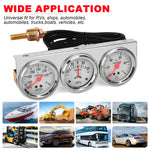 Oil Pressure Water Temp Voltmeter 3 in 1 Gauge Kit | 52mm Triple Gauge Mechanical C additional angle
