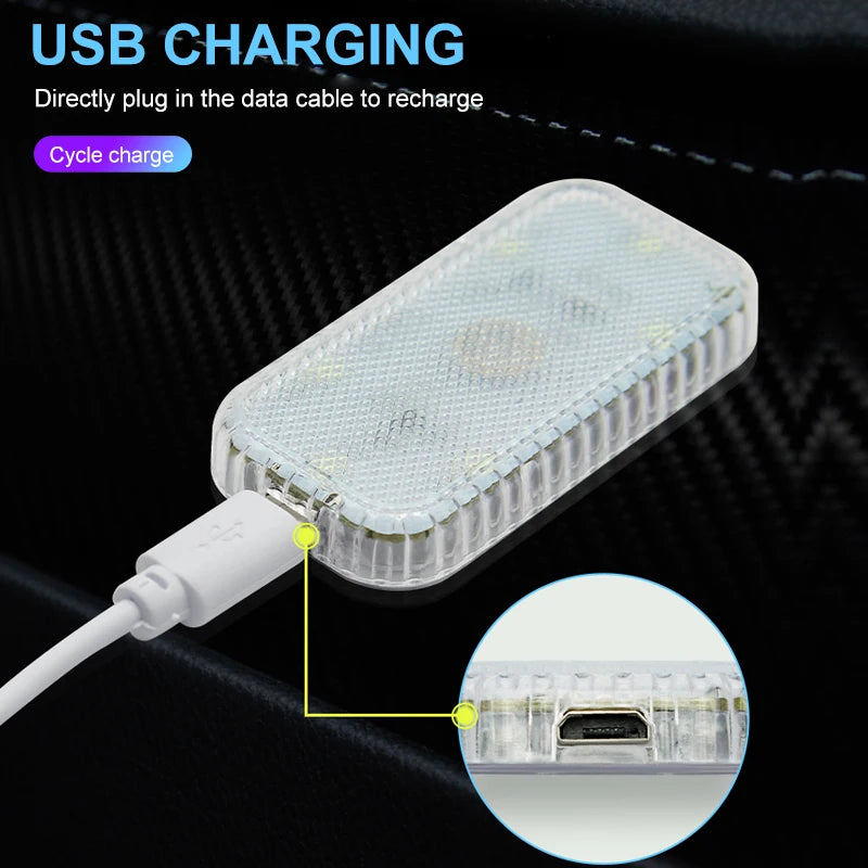 LED Touch Light Mini Wireless Car Interior Lighting Auto Roof Ceiling Reading Lamp fo lifestyle view