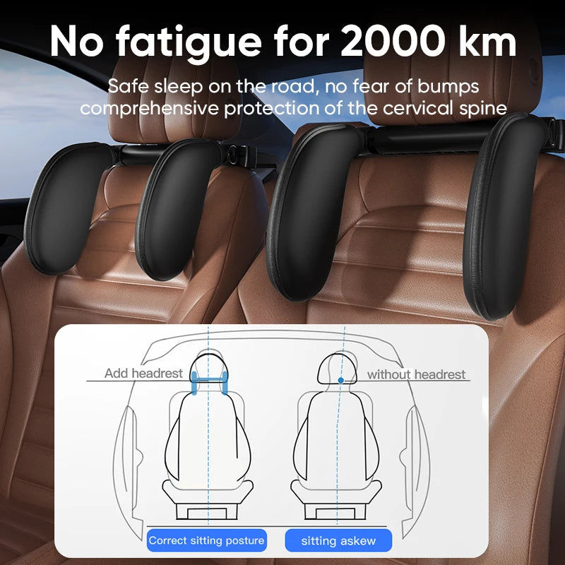 360° Adjustable Car Cervical Neck Pillow – Ergonomic U-Shape Memory Foam Headrest for alternate view