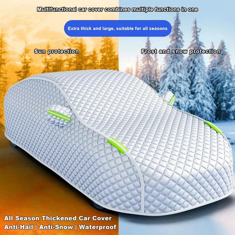 All Season Thickened Car Cover | Anti Hail, Waterproof, Snowproof Outdoor Protector for SUV Sedan