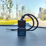 Square Glass Car Perfume Bottle Pendant | Empty Essential Oil Diffuser alternate view