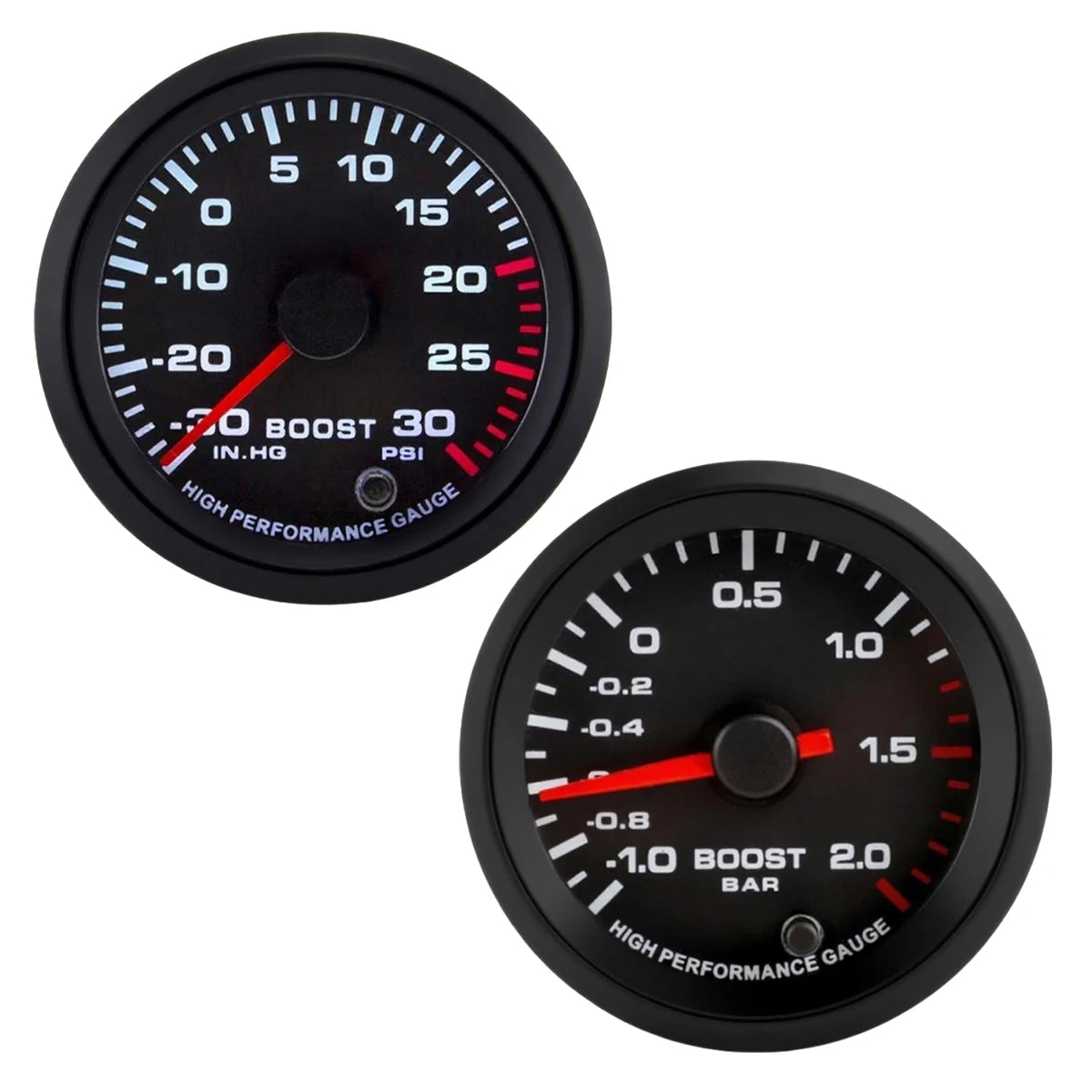 2" 52mm Car Boost Meter | Electronic Boost Gauge with 7-Color Backlight and Alarm