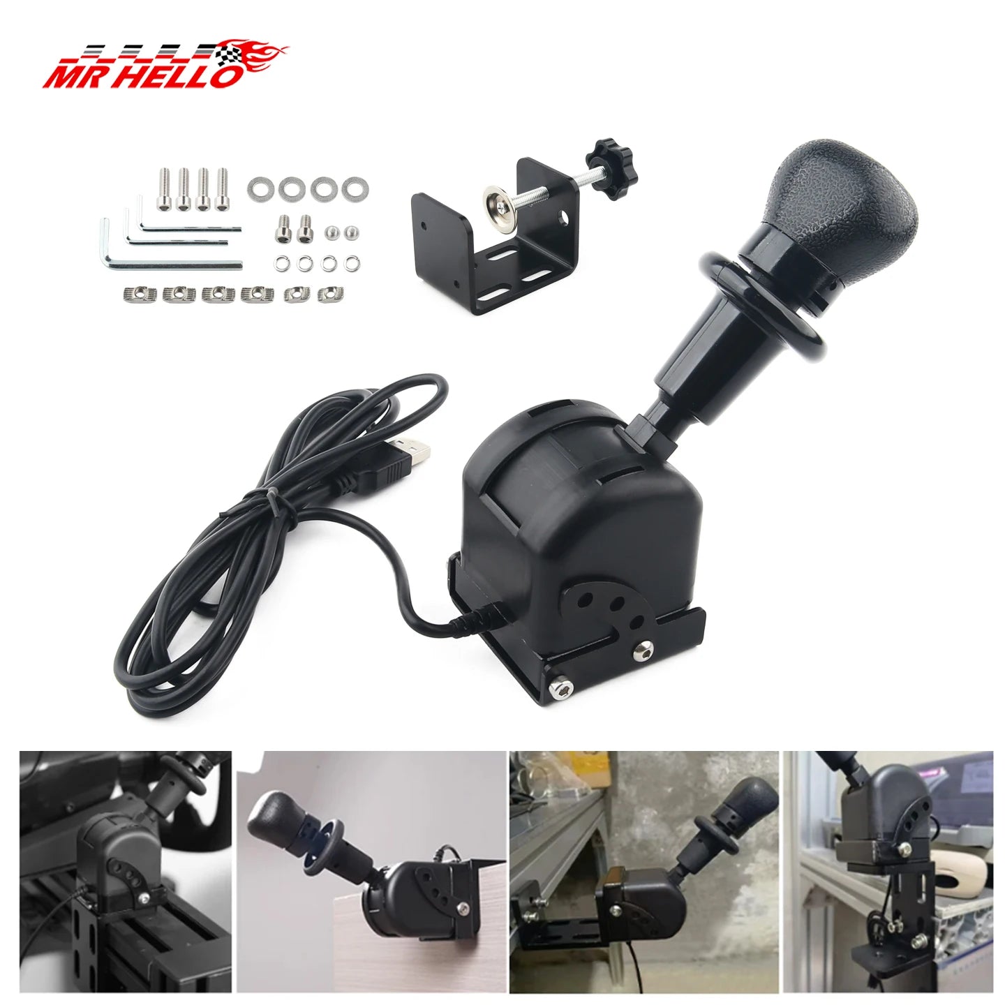 USB Handbrake for Logitech G923 G27 G29 Thrustmaster T300 PC | Truck Sim Racing Games