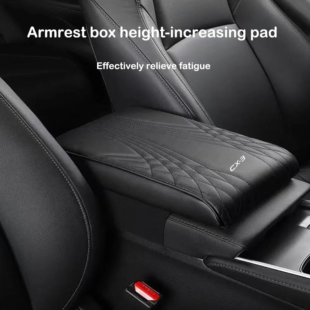 Car Armrest Pad Memory Foam Storage Box Vehicle Arm Rest Box Center Console Covers For Mazda CX-3 CX-5 CX-30 Car Interior