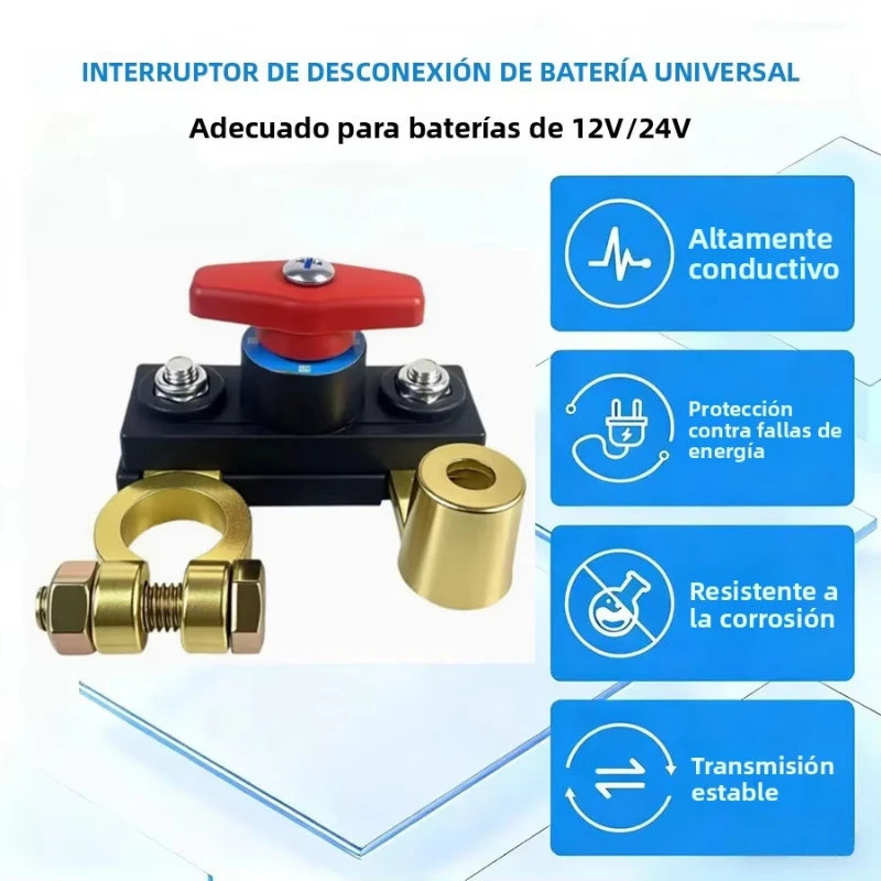 12V/24V Car Battery Cut Off Switch Disconnect Automatic Circuit Breaker Anti-Leakage S close-up view