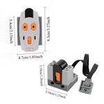 MOC Power Functions M/L/XL Motor Battery Box IR Remote Receiver for RC Car Robot Mo additional angle