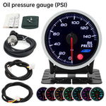 52mm 8 Color Car Gauge Kit | Oil Pressure PSI Water Temp Oil Temp EGT Boost Tachomete alternate view