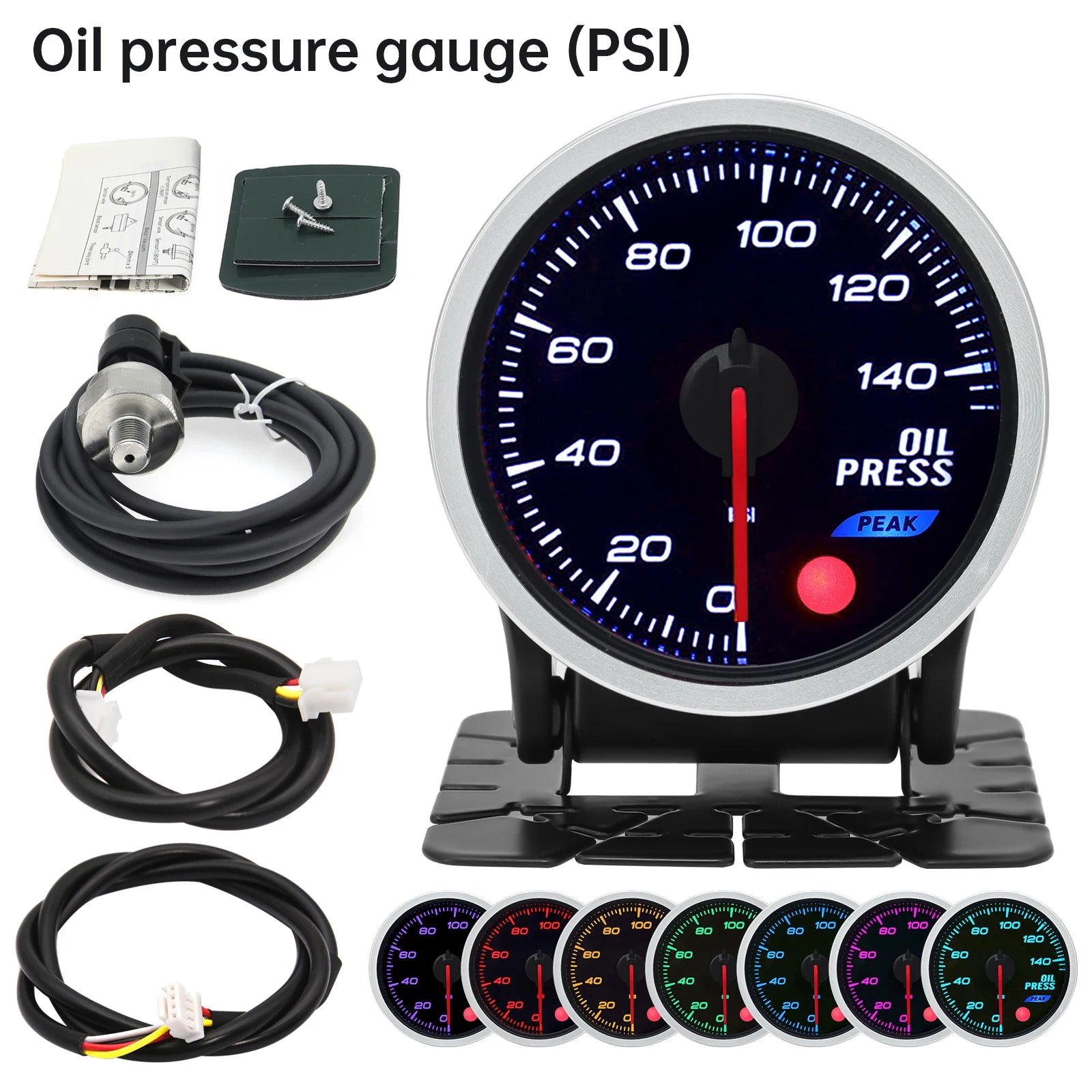 Universal 52mm 8 Color Car Gauge Set | 12V Racing Dash Meter Kit lifestyle view