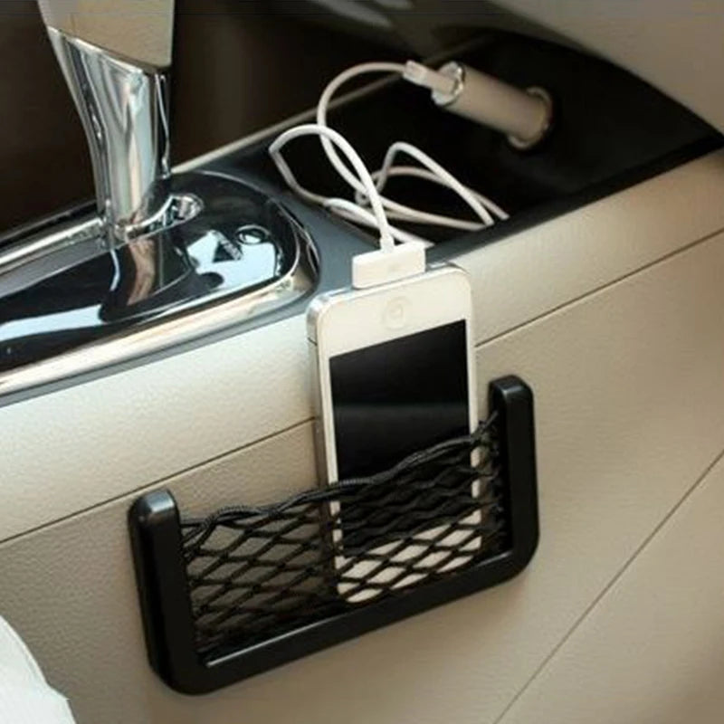 Car Organizer Storage Bag Auto Paste Net Pocket Phone Holder Car Accessories Interior 20*8CM 8*15CM