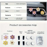 4pcs Car Outlet Vent Perfume Clips Candy-colored Flower Car Air Freshener Air Conditioning Outlet Incense Car Accessories