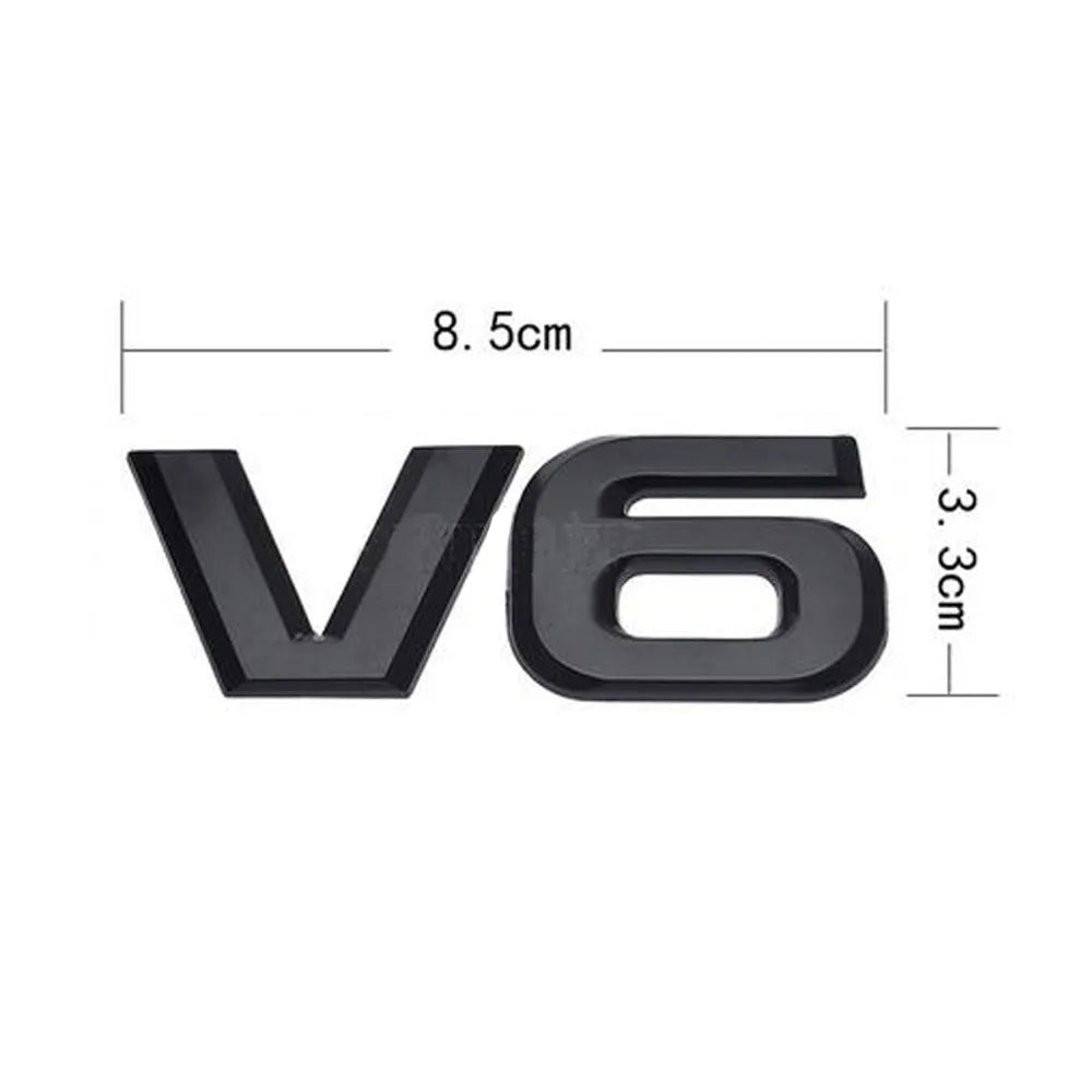 DSYCAR 1Pcs Fashion 3D Metal V6 Engine Display Car Sticker Emblem Badge for Cars Deco alternate view