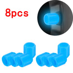 Luminous Tire Valve Caps 6 Colors Car Motorcycle Glowing Valve Cover Car Tire Wheel Hub detail view