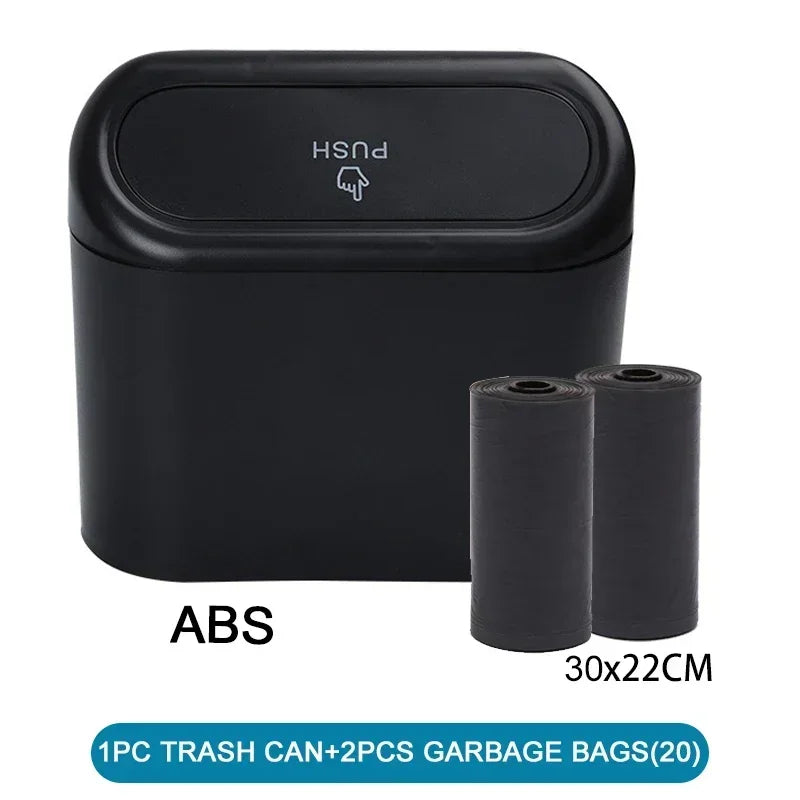 Car Trash Can Bin with Lid Square ABS Leakproof alternate view