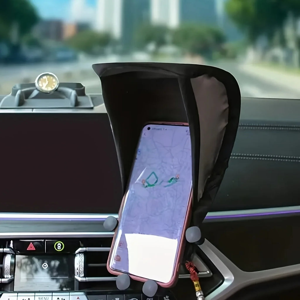 Car Dashboard Phone Sunshade, Vertical Sunshade for Dashboard Phone, Car Phone Umbrella, detail view