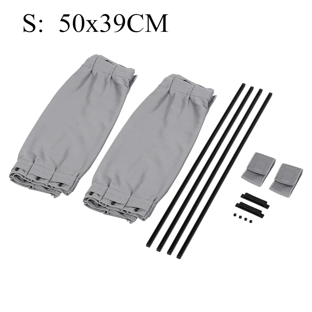 2pcs 50cm Car Sun Shade Side Window Curtain | Foldable UV Protection Auto Accessories alternate view