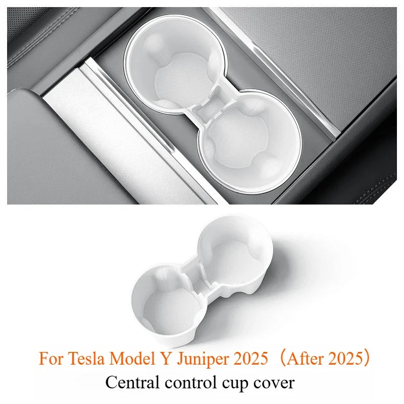 Storage Box for Tesla Model Y Juniper 2025 Accessories Center Console Armrest Storage close-up view