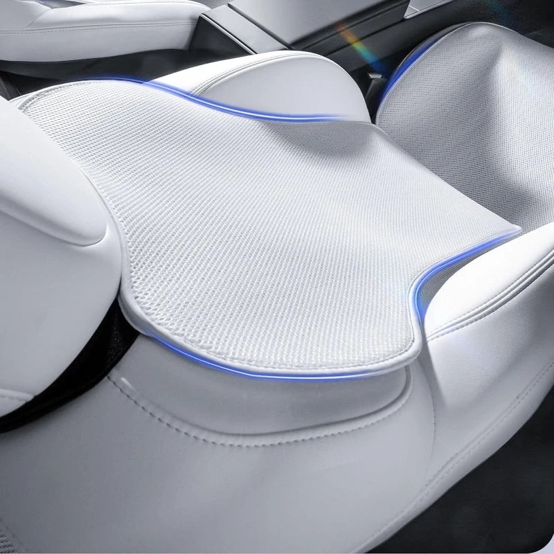 Tesla Model 3 / Y Juniper Ice Silk Seat Cushion Cover | Breathable, 2019–2026 detail view