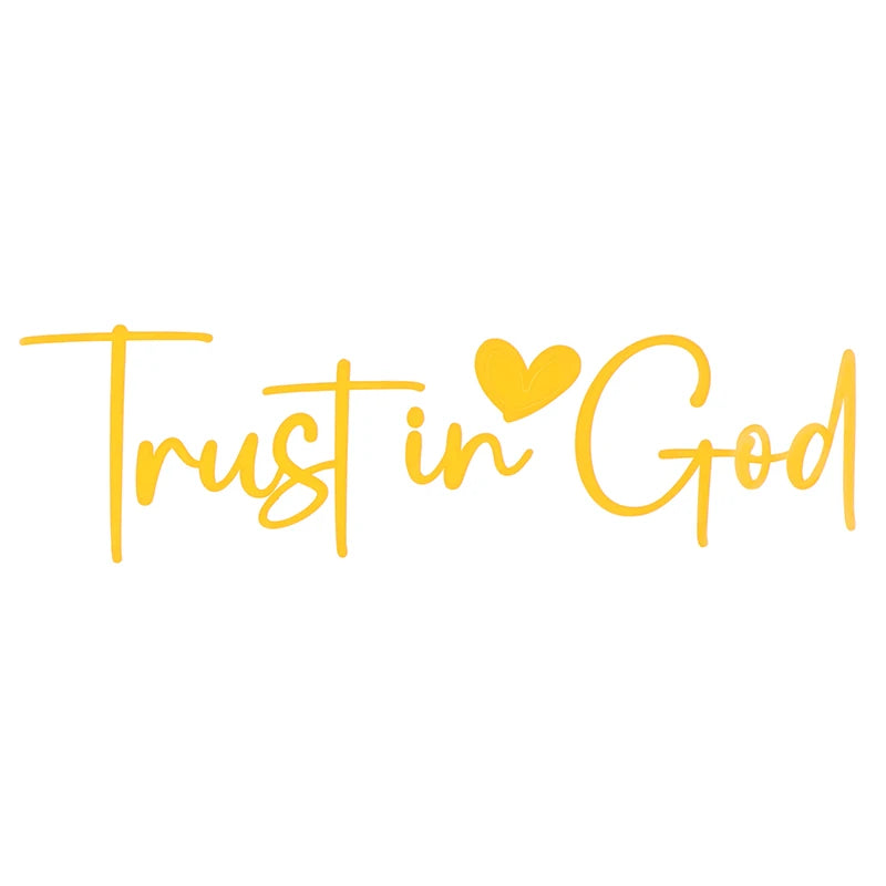 Trust In God Mirror Decal | Car Decals For Women, Christian Faith Vinyl Decal additional angle
