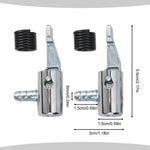 1/2pcs 1/4 Lock On Air Chuck Car Truck Tyre Inflator Valve Air Pump Clip Nozzle Metal Ad detail view