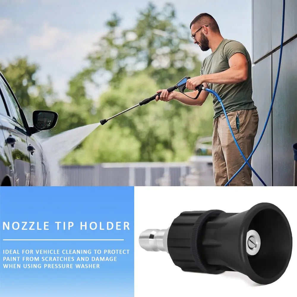 25/40 Degree Pressure Washer Nozzle Tips | Stainless Steel Spray Nozzle with Rubber G lifestyle view