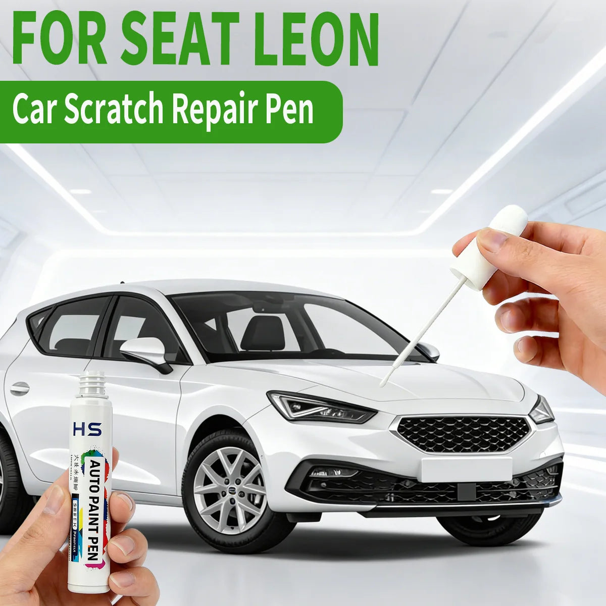 For SEAT Leon Red Silver Blue Gray Yellow White Snow White Car Paint Repair Pen Touch Up Scratch Rem