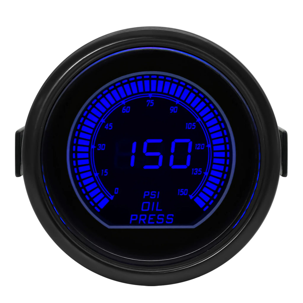 52MM Red Blue Dual LED Water Temp Oil Temp Air Fuel Ratio Oil Press Vacuum Tachometer Boost Gauge Volt Exhaust Temp Car Meter