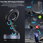 Upgraded Foldable Magnetic Phone Holder – 360° Rotatable Suction Mount for Car Dashbo lifestyle view